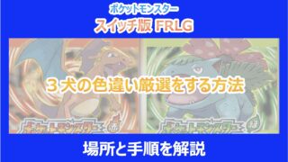 【ポケモンFRLG】三犬の色違い厳選をする方法｜場所と手順を解説｜スイッチ版