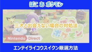 【ぽこポケ】三犬と出会えない場合の対処法｜エンテイライコウスイクン厳選方法｜ぽこあポケモン